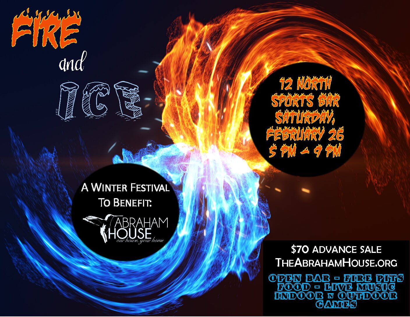 Fire and Ice event to benefit Abraham House